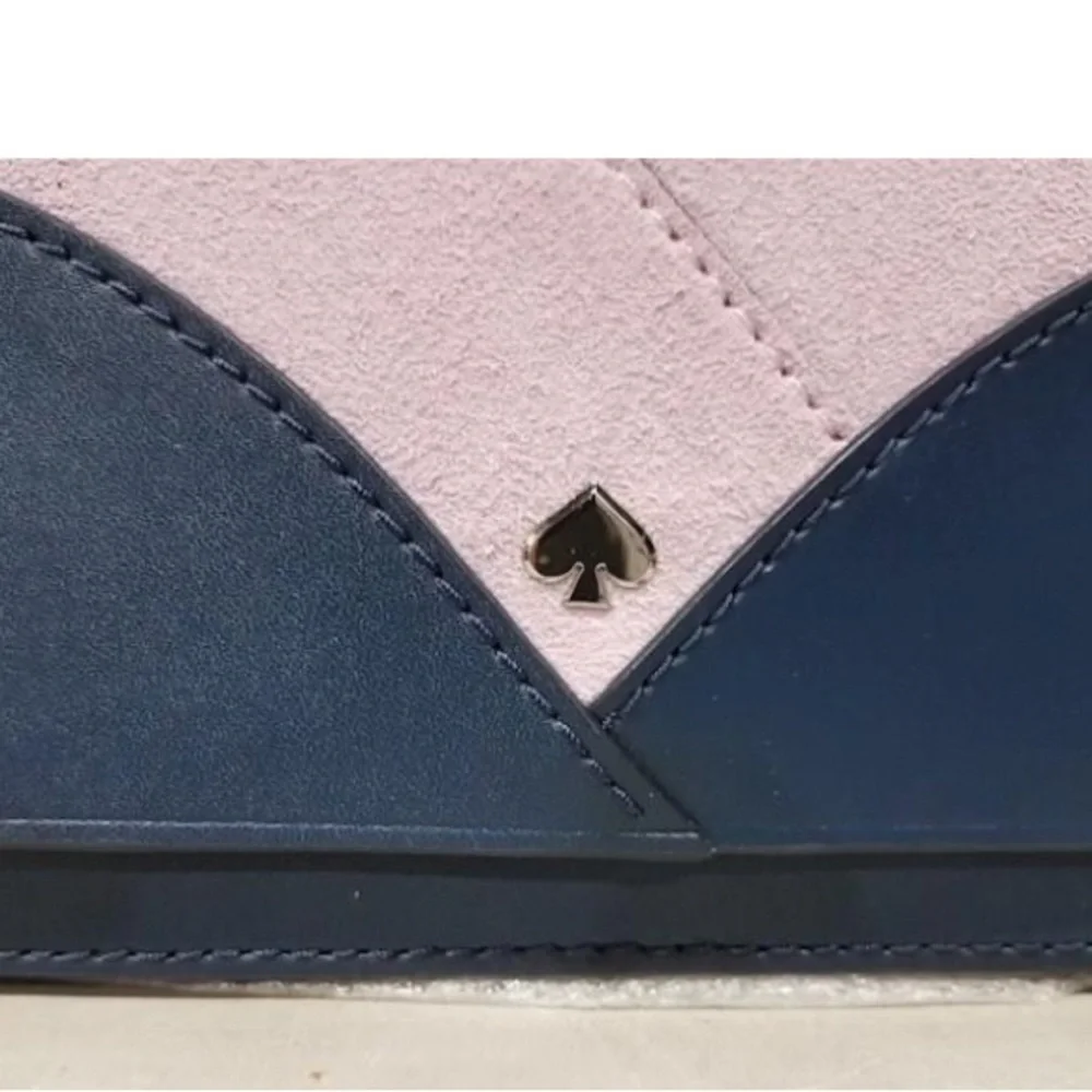 Kate♠️ Spade Blue & Lavender Nadine Patchwork Medium Flap Shoulder Bag W/COA NWT